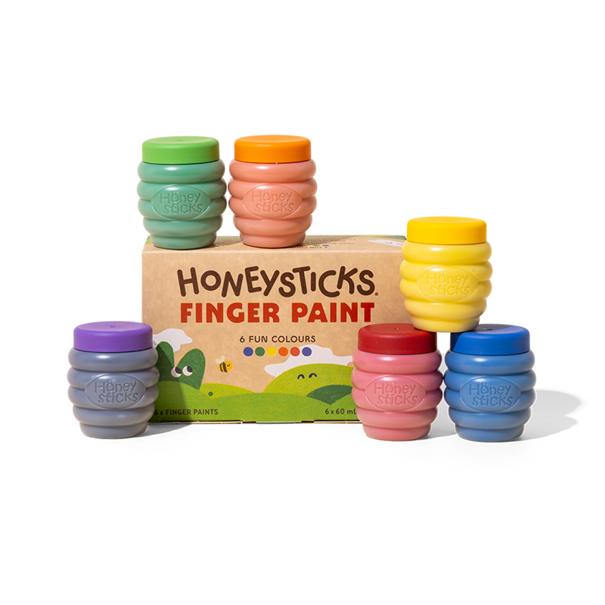Honeysticks Finger Paints 6pk 60ml