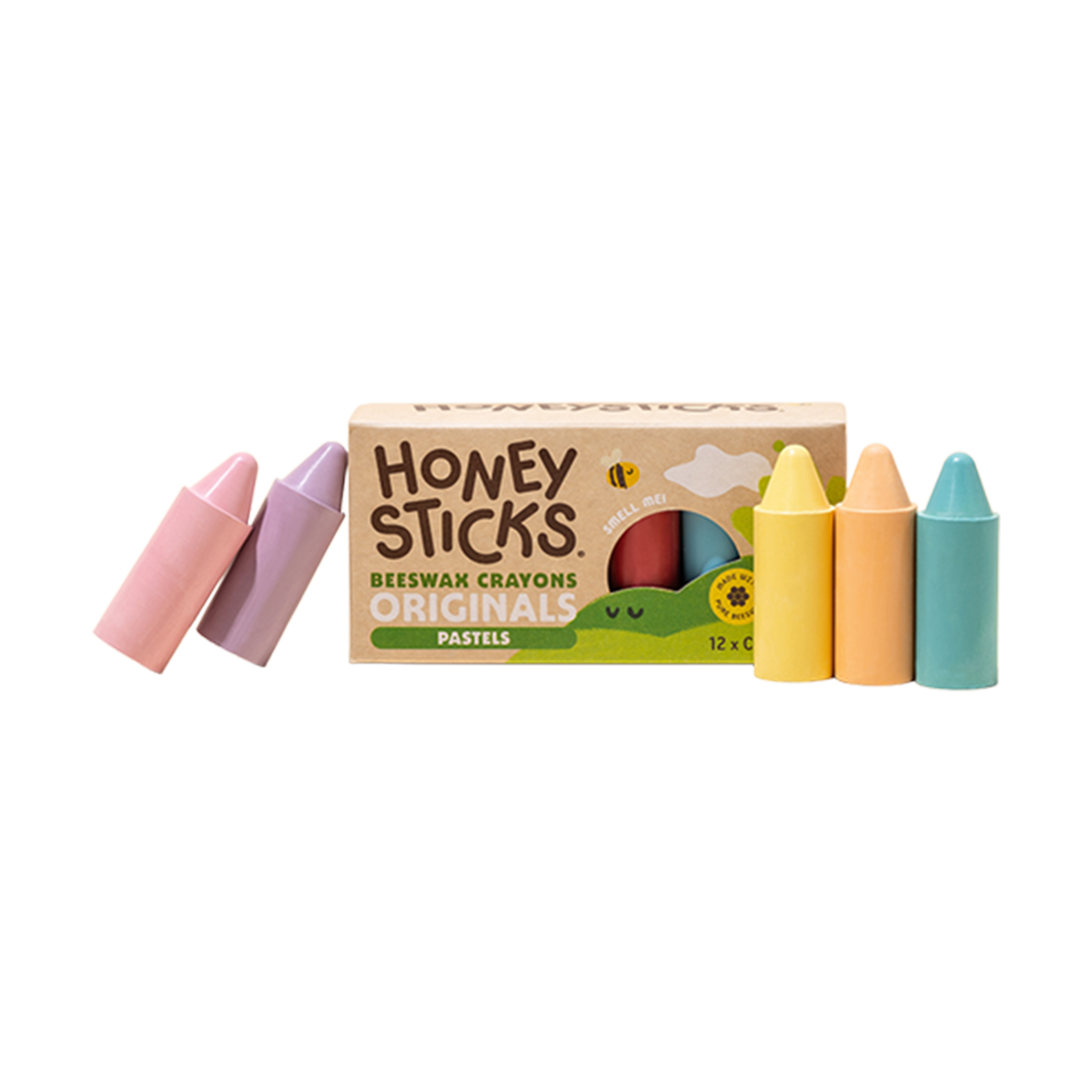 Honeysticks Beeswax Crayons Originals Pastel 12pk