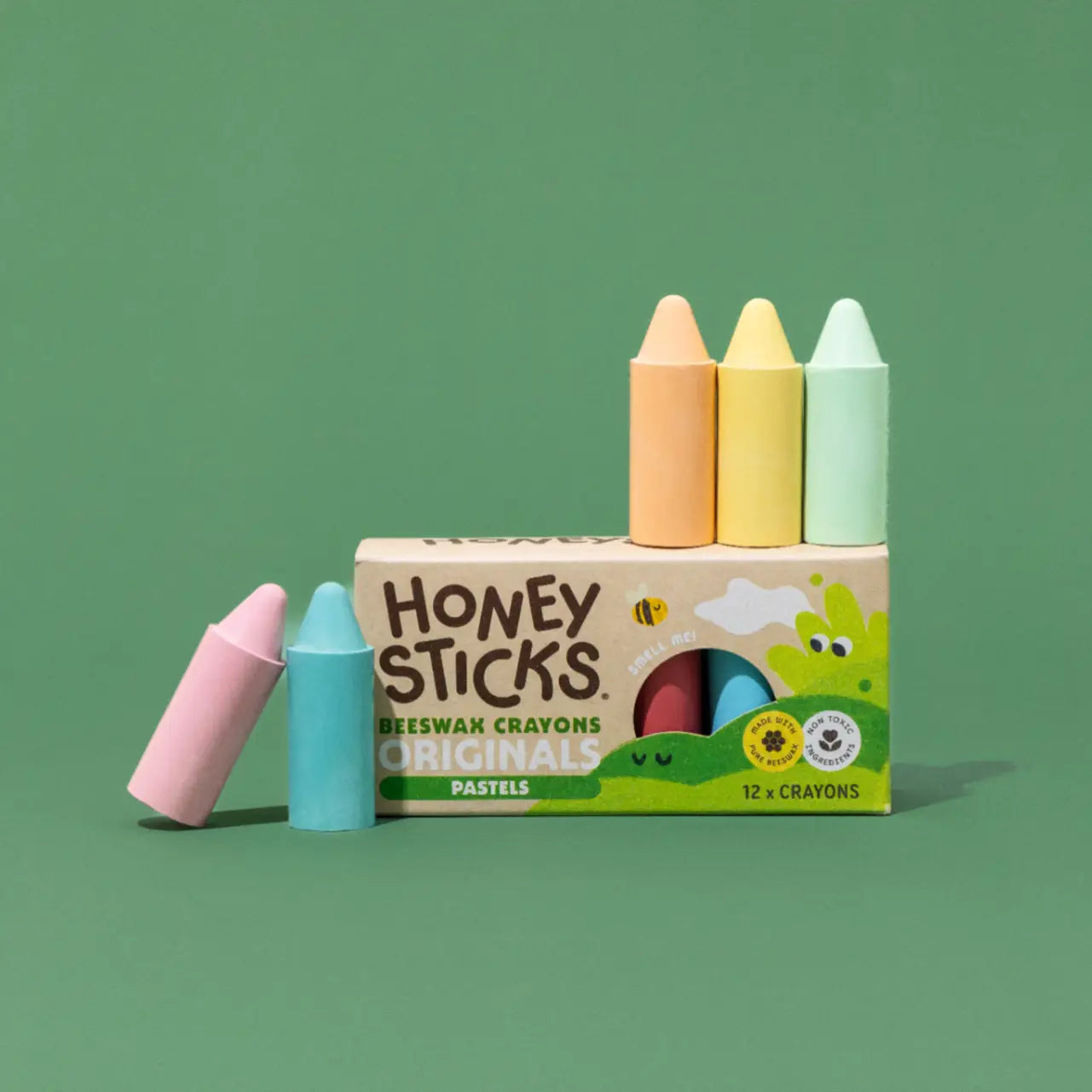 Honeysticks Beeswax Crayons Originals Pastel 12pk