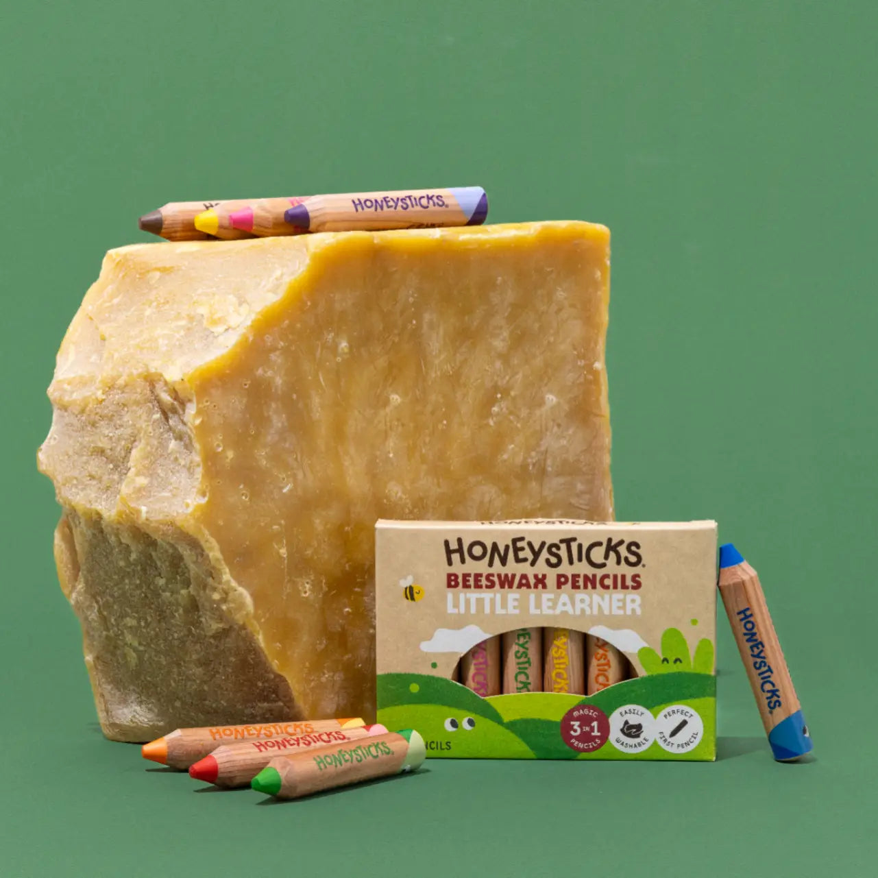 Magic 3-in-1 Beeswax Pencils Little Learners 8pk